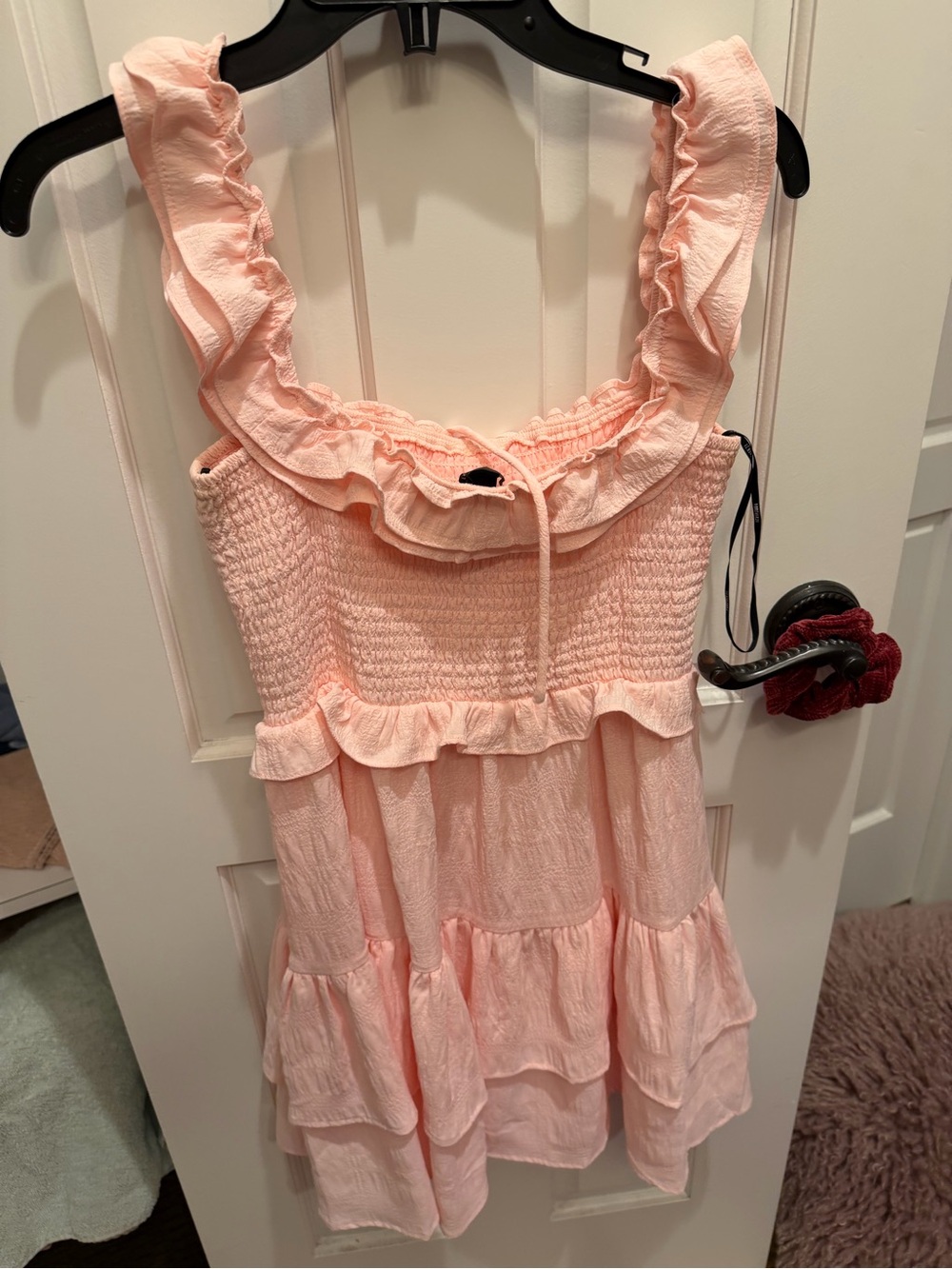 Peach Ruffle Smocked Sundress - Picture 2 of 3